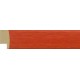 Moldura lisa plana en madera color naranja - 13x24mm