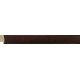 Moldura lisa plana en madera color nogal - 13x24mm