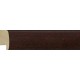 Moldura lisa plana en madera color nogal - 13x24mm