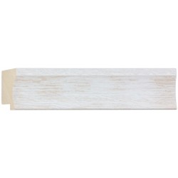 Moldura lisa en blanco desgastado - 20x46mm