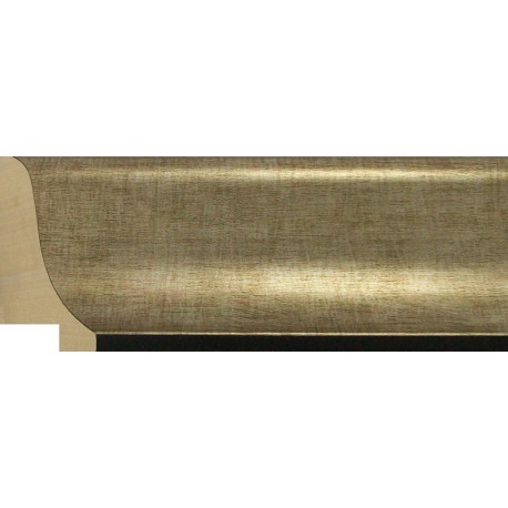 Moldura ancha y lisa en curva en plata champan - 44x73mm