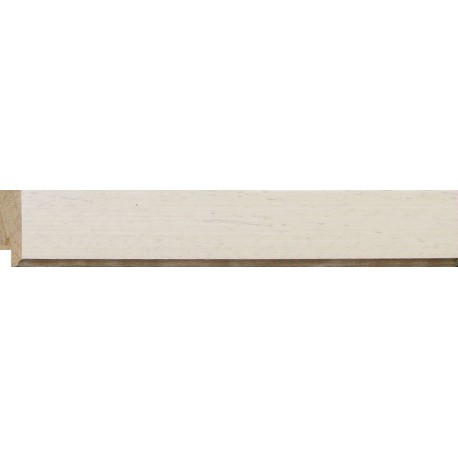 Moldura blanca con filo plateado - 13x34mm