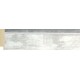 Moldura lisa plana en blanco borde plata - 17x53mm