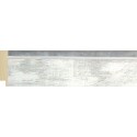 Moldura lisa plana en blanco borde plata - 17x53mm