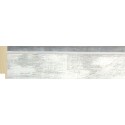 Moldura lisa plana en blanco borde plata - 17x53mm