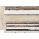 Moldura rustica con curvas en Madera y Blanco - 15x60mm