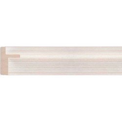 Madera Blanca de caja con trasera plana - 34x19-47mm