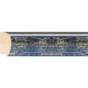 Moldura redondeada azul y plata - 27x61mm