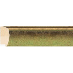 Moldura redondeada oro y verde - 27x61mm