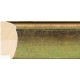 Moldura redondeada oro y verde - 27x61mm