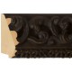 Moldura clásica en madera oscura ancha y tallada - 45x115mm
