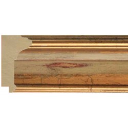 Moldura clásica en oro y blanco - 40x78mm