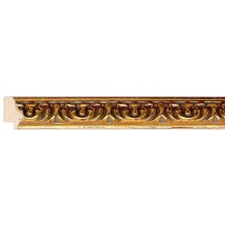Moldura clásica tallada estrecha en oro - 23x26mm